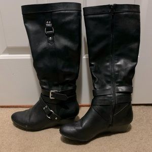 Xhilaration Black Wedge Boots